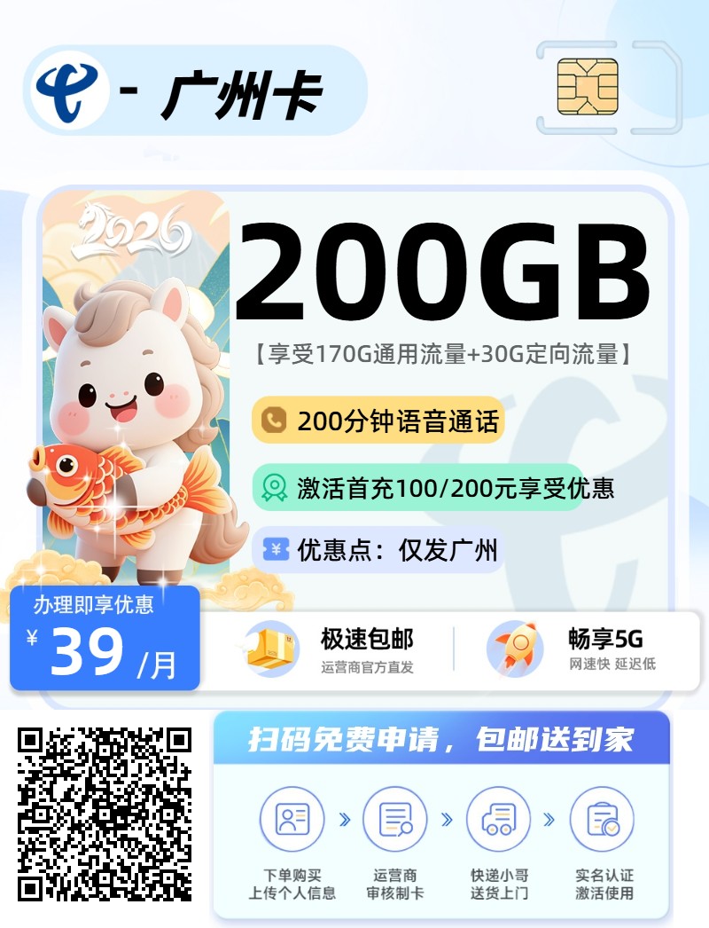 2025年(最新)广东流量卡推荐高性价比,联通移动电信广电卡,每日更新,免费申请