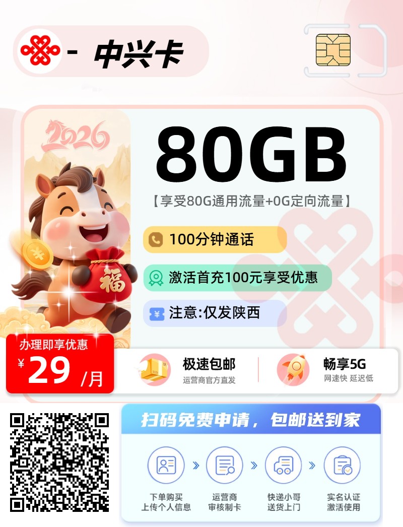 2026年(最新)陕西流量卡推荐高性价比,联通移动电信广电卡,每日更新,免费申请
