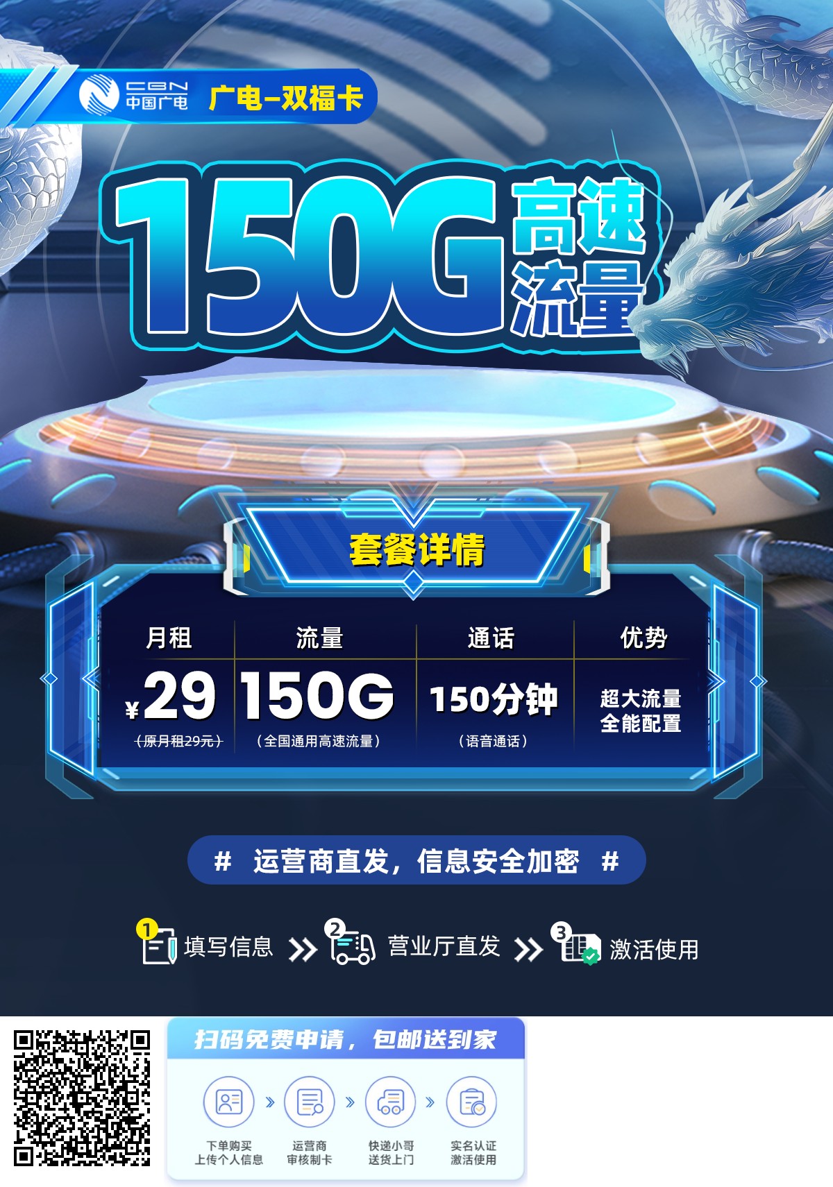 2025年(最新)山东流量卡推荐高性价比，联通移动电信广电卡，每日更新，免费申请