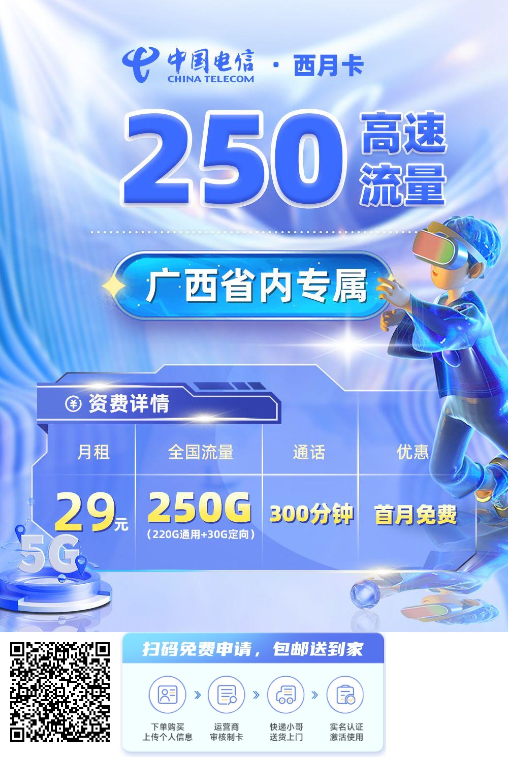 2026年(最新)广西流量卡推荐高性价比，联通移动电信广电卡，每日更新，免费申请