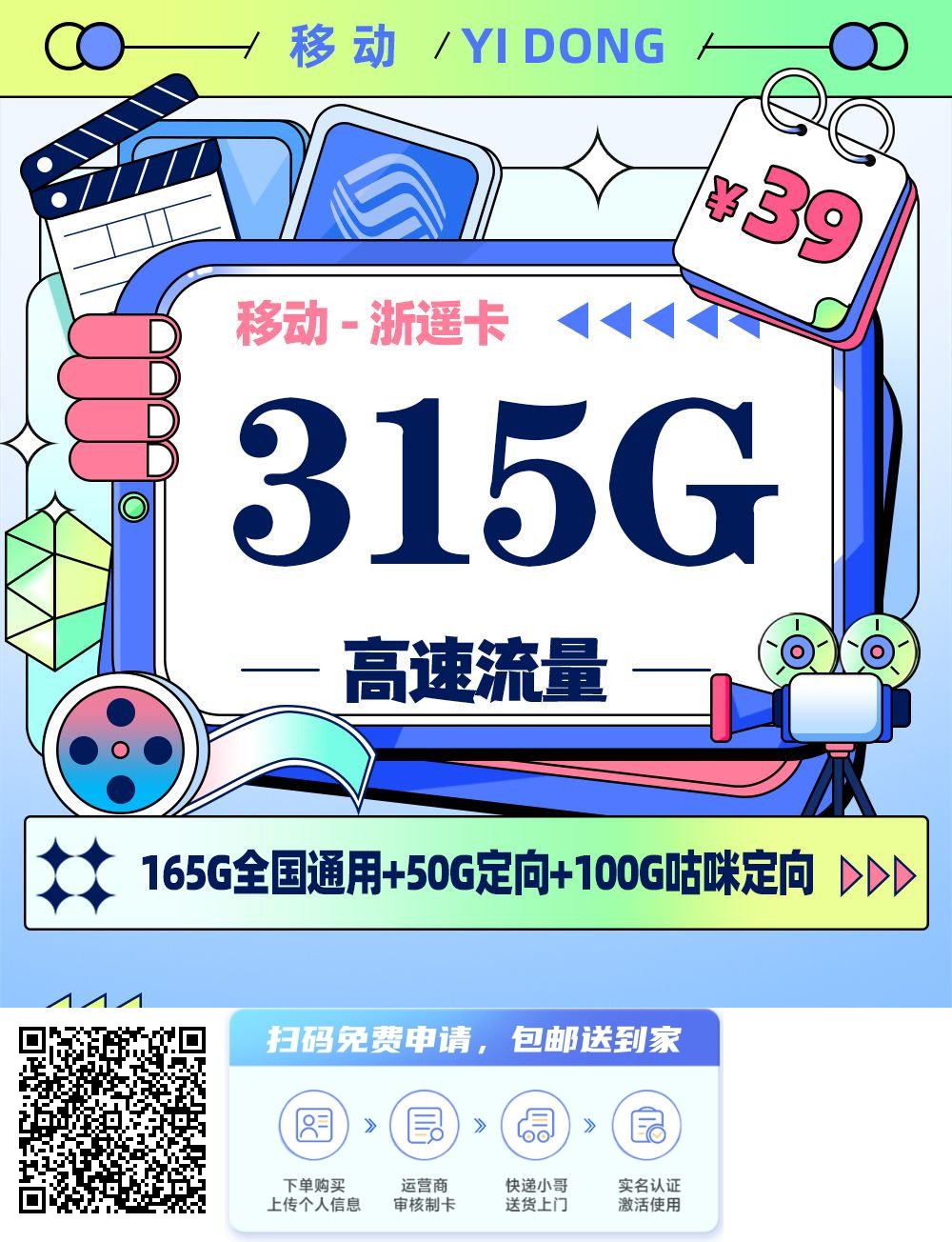 2026年(最新)浙江流量卡推荐高性价比，联通移动电信广电卡，每日更新，免费申请