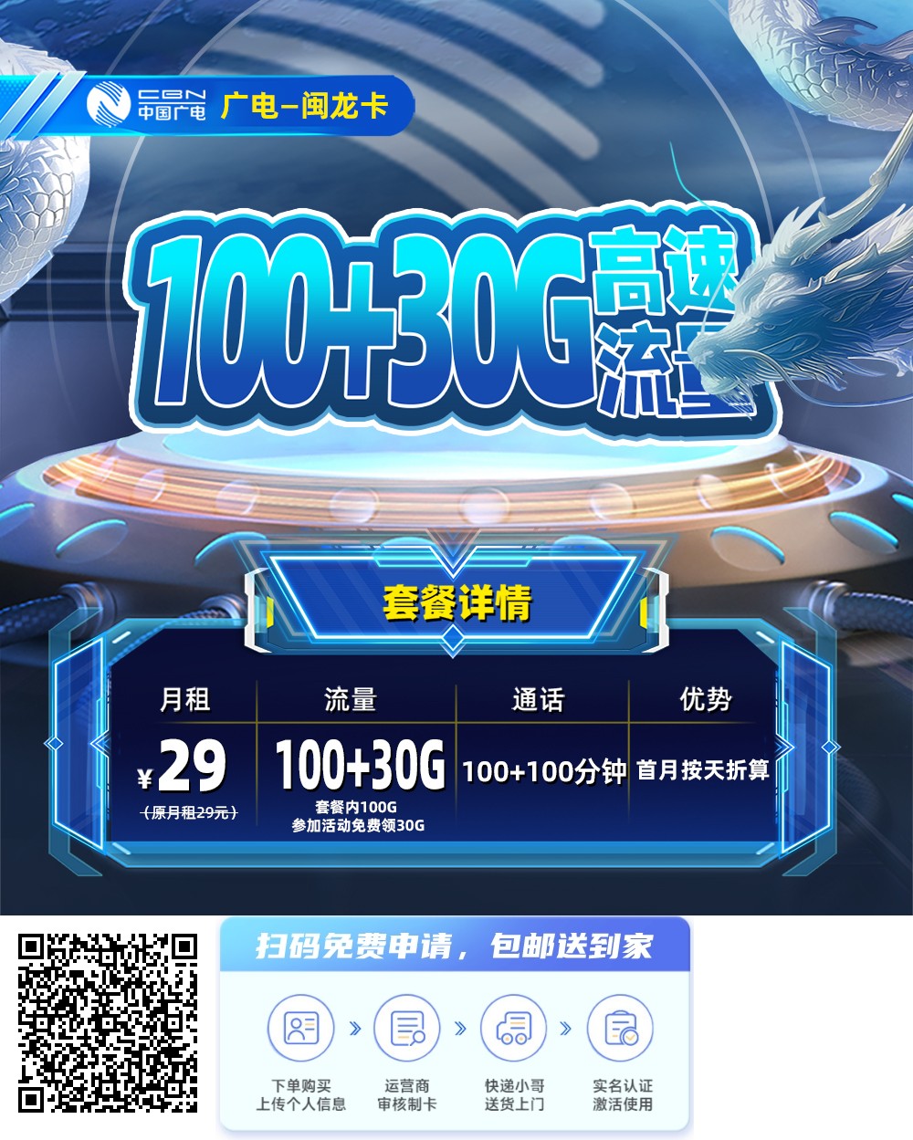 [福建]2026年(最新)便宜流量卡推荐，每日更新，联通电信移动广电流量卡！